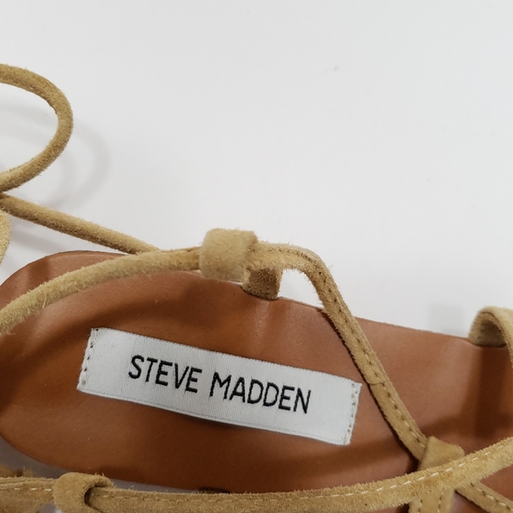 Steve Madden Werkit Suede Leather Leg Wrap Sandal - Picture 5 of 7